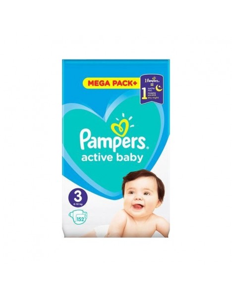 Pampers Active Baby Mega Pack No 3 (6-10kg) 152τμχ