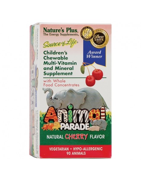 Nature's Plus Animal Parade-Cherry Πολυβιταμίνες 90 μασώμενες ταμπλέτες