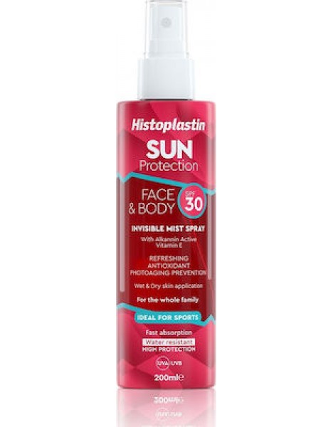 Heremco Histoplastin Sun Protection Αντηλιακή Λοσιόν Προσώπου SPF30 σε Spray 200ml