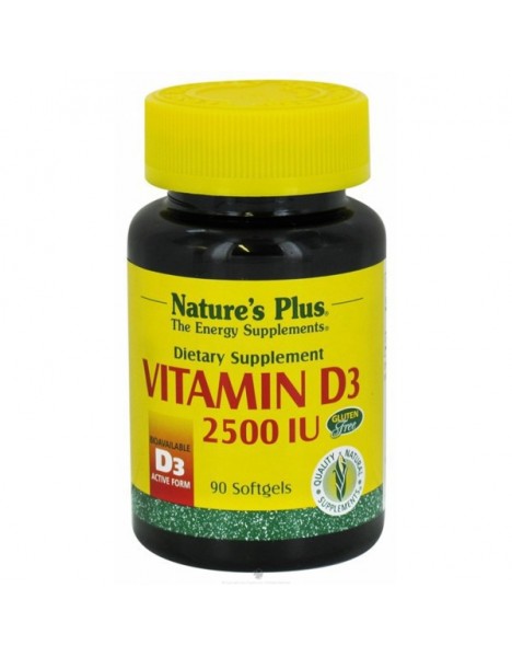 Nature's Plus Vitamin D3 2500 IU 90 μαλακές κάψουλες