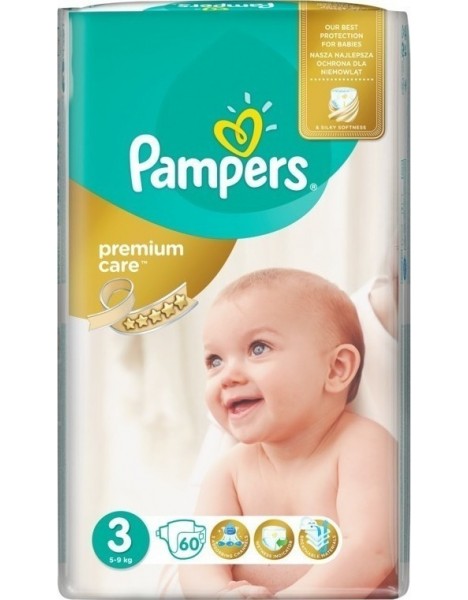 Pampers Premium Care No 3 (5-9kg) 60 τμχ