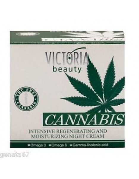 Victoria Beauty Cannabis Ενυδατική κρέμα Νυχτας Ανάπλασης και Ενυδάτωσης ,50ml