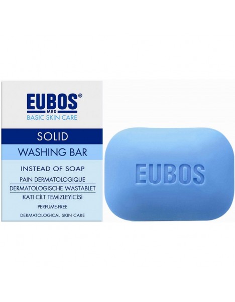 Eubos Στερεή Πλάκα Καθαρισμού Προσώπου & Σώματος χωρίς άρωμα blue 125g