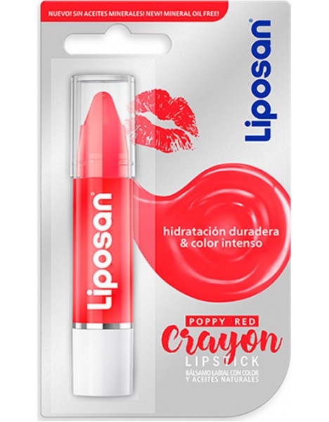 Liposan Crayon Lipstick Poppy Red 