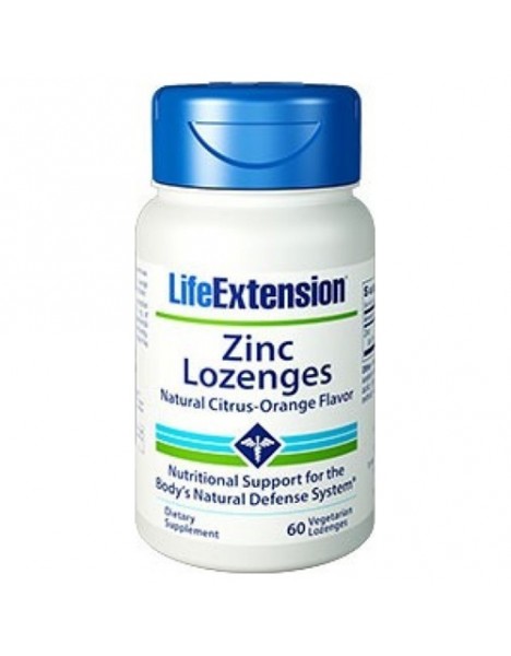 Life Extension Zinc Lozenges Συμπλήρωμα Για Την Επιτάχυνση της Διαδικασίας Ανάκτησης Ενέργειας 60 Φυτοκάψουλες 