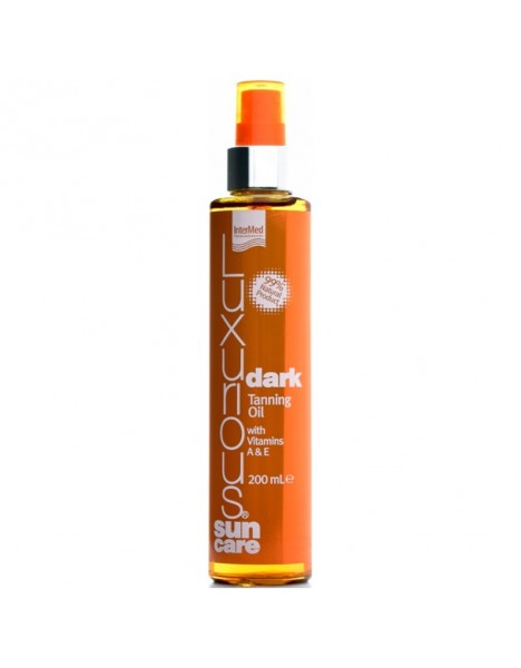 Intermed Luxurious Sun Care Dark Tanning Oil With Vitamins A & E 200ml - Ξηρό Λάδι Έντονου Μαυρίσματος
