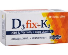 Uni-Pharma D3 Fix 2000iu + K2 45mcg 60 κάψουλες 
