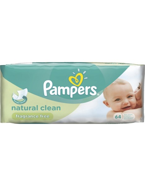 Pampers Natural Clean 64τμχ