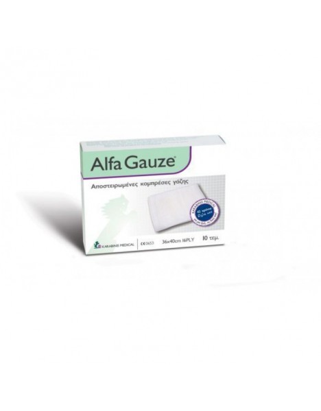 Alfa Gauze Αποστειρωμένη Γάζα 15cm x 15cm 12τμχ KARABINIS MEDICAL